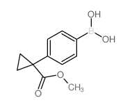 (4-(1-(Methoxycarbonyl)cyclopropyl)phenyl)boronic acid Structure