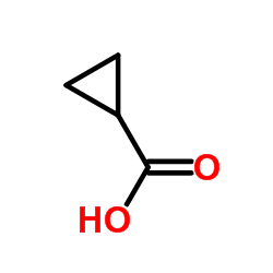 Cyclopropanecarboxylic acid结构式