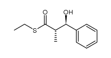 anti-S-ethyl 3-hydroxy-2-methyl-3-phenylpropanethioate结构式