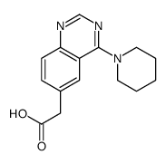 4-(1-哌啶基)-6-喹唑啉乙酸结构式