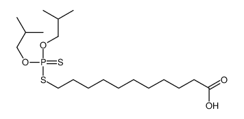 11-[bis(2-methylpropoxy)phosphinothioylsulfanyl]undecanoic acid结构式
