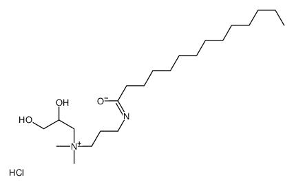2,3-dihydroxypropyl-dimethyl-[3-(tetradecanoylamino)propyl]azanium,chloride Structure