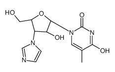 1-[(2R,3S,4S,5S)-3-hydroxy-5-(hydroxymethyl)-4-imidazol-1-yloxolan-2-yl]-5-methylpyrimidine-2,4-dione结构式