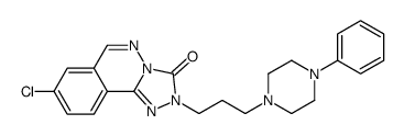 8-chloro-2-[3-(4-phenylpiperazin-1-yl)propyl]-[1,2,4]triazolo[3,4-a]phthalazin-3-one结构式