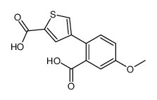 4-(2-carboxy-4-methoxyphenyl)thiophene-2-carboxylic acid结构式