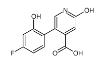 5-(4-fluoro-2-hydroxyphenyl)-2-oxo-1H-pyridine-4-carboxylic acid结构式