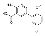 2-amino-5-(5-chloro-2-methoxyphenyl)pyridine-3-carboxylic acid结构式