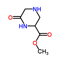 Methyl 6-oxo-2-piperazinecarboxylate结构式