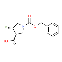 (3R,4S)-1-((苄氧基)羰基)-4-氟吡咯烷-3-羧酸图片