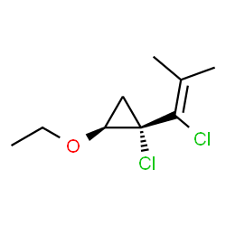 Cyclopropane, 1-chloro-1-(1-chloro-2-methyl-1-propenyl)-2-ethoxy-, cis- (9CI) picture