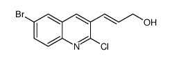(E)-3-(6-bromo-2-chloroquinolin-3-yl)prop-2-en-1-ol结构式