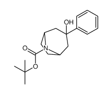 tert-butyl 3-hydroxy-3-phenyl-8-azabicyclo[3.2.1]octane-8-carboxylate Structure