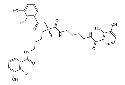 1-N-[2-N',6-N''-bis(2,3-dihydroxybenzoyl)-L-lysyl]-4-N-(2,3-dihydroxybenzoyl)-1,4-diaminobutane结构式