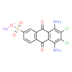 sodium 5,8-diamino-6,7-dichloro-9,10-dihydro-9,10-dioxoanthracene-2-sulphonate结构式