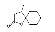 4,8-Dimethyl-1-oxaspiro<4.5>decan-2-one Structure