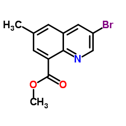 Methyl 3-bromo-6-methyl-8-quinolinecarboxylate Structure