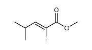 (Z)-2-Iodo-4-methyl-2-pentenoic acid, methyl ester结构式
