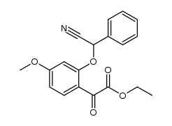 ethyl 2-(2-(cyano(phenyl)methoxy)-4-methoxyphenyl)-2-oxoacetate Structure