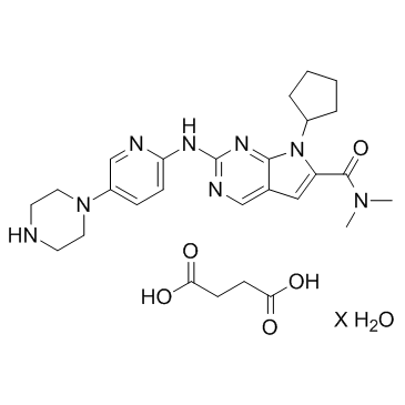 Ribociclib succinate hydrate structure