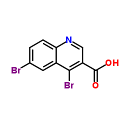 4,6-Dibromo-3-quinolinecarboxylic acid结构式