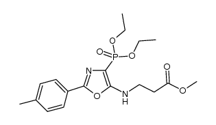 N-[4-(diethoxyphosphoryl)-2-(4-methylphenyl)-1,3-oxazol-5-yl]-β-alanine methyl ester结构式