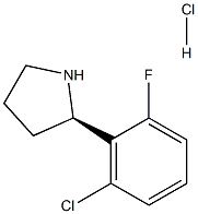 (R)-2-(2-Chloro-6-fluorophenyl)pyrrolidine hydrochloride Structure