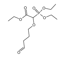 ethyl 2-(diethoxyphosphoryl)-2-(4-oxobutoxy)acetate结构式