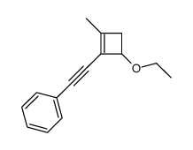 Benzene, [(4-ethoxy-2-methyl-1-cyclobuten-1-yl)ethynyl]- (9CI) structure