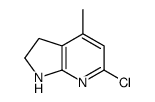 6-chloro-4-methyl-2,3-dihydro-1H-pyrrolo[2,3-b]pyridine结构式