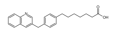 7-<4-(3-quinolylmethyl)phenyl>heptanoic acid结构式