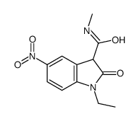 1-ethyl-N-methyl-5-nitro-2-oxo-3H-indole-3-carboxamide Structure