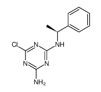 6-chloro-N-[(1S)-(1-phenylethyl)]-[1,3,5]triazine-2,4-diamine结构式