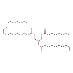 1-Octanoyl-2-Decanoyl-3-Stearoyl-rac-glycerol结构式