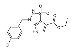 ethyl 5-[[(E)-(4-chlorophenyl)methylideneamino]sulfamoyl]-1H-pyrazole-4-carboxylate Structure