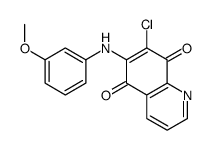 7-chloro-6-(3-methoxyanilino)quinoline-5,8-dione结构式