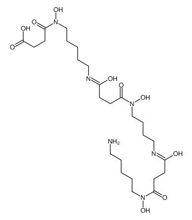 4-[5-[[4-[4-[[4-[5-aminopentyl(hydroxy)amino]-4-oxobutanoyl]amino]butyl-hydroxyamino]-4-oxobutanoyl]amino]pentyl-hydroxyamino]-4-oxobutanoic acid结构式