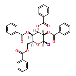 2,3,4,6-Tetra-O-benzoyl-α-D-glucopyranosyl chloride结构式