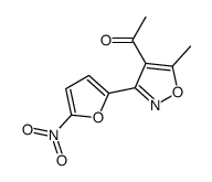 1-[5-methyl-3-(5-nitrofuran-2-yl)-1,2-oxazol-4-yl]ethanone结构式