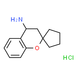 3,4-dihydrospiro[chromene-2,1'-cyclopentan]-4-amine hydrochloride结构式