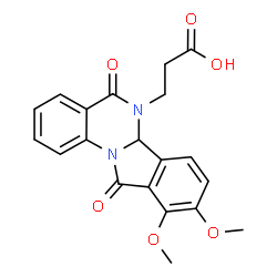 3-(9,10-dimethoxy-5,11-dioxoisoindolo[2,1-a]quinazolin-6(5H,6aH,11H)-yl)propanoic acid structure