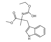 (S)-N-(Ethoxycarbonyl)-α-methyl-D-tryptophan Methyl Ester结构式