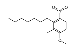3-heptyl-2-methyl-4-nitroanisole结构式