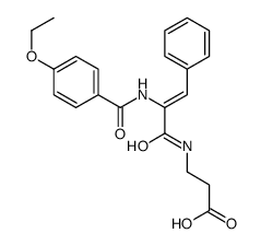 3-[[(Z)-2-[(4-ethoxybenzoyl)amino]-3-phenylprop-2-enoyl]amino]propanoic acid Structure