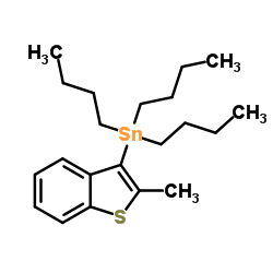 2-methyl-3-(tributylstannyl) benzothiophene Structure
