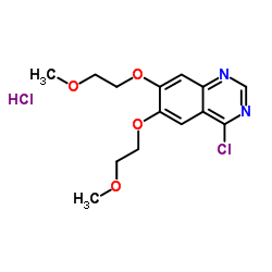 4-Chloro-6,7-bis(2-methoxyethoxy)quinazoline hydrochloride (1:1)结构式