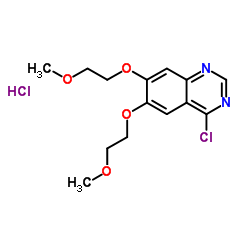 4-Chloro-6,7-bis(2-methoxyethoxy)quinazoline hydrochloride (1:1) Structure