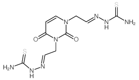 1,3(2H,4H)-Pyrimidinediacetaldehyde,2,4-dioxo-, 1,3-bis(thiosemicarbazone) (8CI) structure