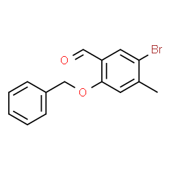 2-(Benzyloxy)-5-bromo-4-methylbenzaldehyde结构式