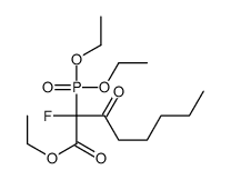 ethyl 2-diethoxyphosphoryl-2-fluoro-3-oxooctanoate Structure