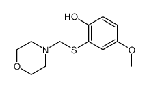 4-methoxy-2-(morpholin-4-ylmethylsulfanyl)phenol结构式